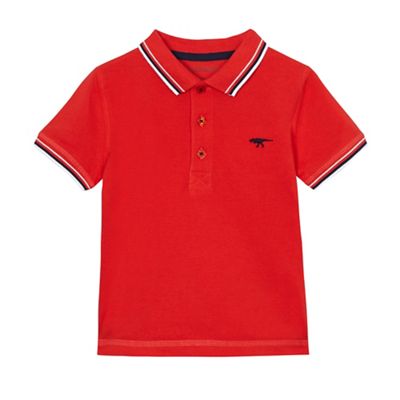 Boys' red tipped polo shirt